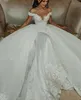 Sexy Mermaid Wedding Dress V Neck Off Shoulder Bridal Gowns Appliques Detachable Train Dresses Custom Made vestidos de novia