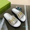 Tasarımcı Sandallar Platformu Slaytlar için Slaytlar Deri Bayanlar Klasik Kalın Tal Donantı Kadın Moda Ayakkabıları Boyut 35-42