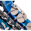 Aisiweier haute qualité bleu argent Eb Alto Saxophone laiton laqué E plat Sax 802 clé Type bois Instrument