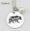 Metaal stempelen ideeën MAMA Inspirerende hand gestempeld gegraveerd aangepaste charme hanger ketting ketting cadeau sieraden 18 inch 22 mm 10 stuks L9314913