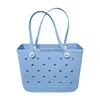 Totes 1st Hot Extra Large Beach Bag Summer Eva Basket Women Silicon Beach Tote With Holes Breattable Pouch Shopping Storage Basketh24219