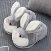 Kids Fur Slides Autumn Winter Boys Indoor Anti-slip Child Shoes Cute Rabbit Cotton Home Slippers Baby Girls Slippers 240118