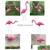 Tuindecoratie Diverse Home Patio Roze Flamingo Ornament Vogel Gazon Beeldje Diy Drop Delivery Dhhqd