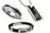 Fashion Mens smycken sätter halsbandsarmband ring set älskare gåva7432504