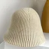 Berretti Vintage Lana Lavorato A Maglia Cappello Della Benna Delle Donne di Modo 2024 Inverno Caldo Pescatore Cappelli Neri Per Il Tempo Libero Cupola Bacino Cap Cofano