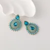 Boucles d'oreilles pendantes pour femmes, bijoux géométriques en forme de goutte d'eau, pendentif tournesol, goutte de cristal, vente en gros