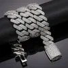 Ketting ketting moissanite ketting moissanite kettingDropshipping Hiphop Sieraden Mannen 19Mm Sterling Sier VVS Moissanite Diamond Iced Out Cubaanse Link Chain