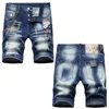 pantaloncini jeans neri per uomo pantaloncini da uomo dsqs Pantaloncini jeans da uomo moda Hip Hop Rock Moto Distressed Denim Biker DSQ estate blu cool ragazzo jeans corti abbigliamento normale