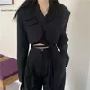 女性セクシーなシックなブレザージャケットハイウエストズボンスーツワイドレッグパンツ衣装2ピースセットファッション