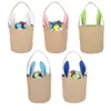 10PC Ostern Cartoon Kaninchen Ohr Korb Candy Tasche Ostern Dekoration Kinder Ei Spielzeug Lagerung Handtasche Festival Party Handtasche 240218