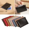 Mini portefeuille de cartes d'affaires en cuir PU, fermeture éclair, porte-monnaie, pochette pour écouteurs, Mini portefeuille Ultra-mince, porte-cartes
