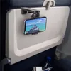 Uchwyt telefonu do samolotu Przenośny stojak na podróż Bieśnia Składany Składany regulowany selfie z obrotowym selfie wsparcie stojaka na siedzenie pociągu 240126