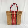 Totes New Fasion Women Soulder Bagboemia Tassel Summer Beac Straw Bag Designer Duża pojemność Samiła i bag Sopper Purseh24218