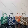 10A Top Tier Quality Luxuries Designers Small Embroidered Tote Symbole Bag Real Leather Saffiano Purse Quilted Handbag Crossbody S248W