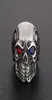 Anillo de calavera gótica Vintage indio CZ Zircon ojos de cristal anillo para hombre Punk Biker Vintage Hip Pop joyería anillos de regalo para mujeres 4075546