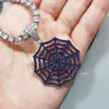 Collier pendentif Hip Hop personnalisé Vvs Moissanite glacé, argent 925 bleu Cob Web, bijoux de luxe personnalisés de qualité supérieure