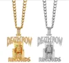 Necklaces Fashion Crystal Deathrowrecords Prisoner Pendant Women Men039s Hip Hop Accessories for Jewelry Necklace Neck Link Ch7320376