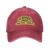 Bollmössor Retro Camel Trophy Logo Baseball Cap Unisex Ejressed Denim Headwear Outdoor Workouts Gift Hat