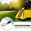 Tents And Shelters 10pcs Tent Hook With Carabiner Awning Clamp Windproof Survival Grommet Tarp Clips Buckle Fixed Gripper Outdoor Camping