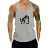 Herren-Tanktops, Herren-Top, Baumwolle, Printank, Überarbeitetes Schild, Herren, Montagmorgen, Arbeit, Büro, Arbeit, Geschenk