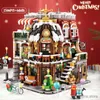 Block 2506 st City Street View Mini Architecture Christmas Cafe House Building Block Friends Shop -siffror Bricks Toys For Kids Gifts