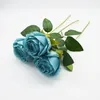 زهور زخرفية Yoshiko 1pc Bridal Boudal Bouquet Silk Roses Bedding الزواج باقات لزخرفة وصيفات الشرف