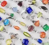 كامل 100pcs Cat Eye Gemstone 925 Silver Rings Colors Wedding Comple