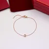 Projektantka bransoletka dla kobiet 18K Rose Gold Diamond Bransoletka INS Para Biżuteria nigdy nie zniknęła z pudełkiem podarunkowym dla kilku kobiet
