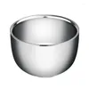 Mugs Selling 120ML/200ML Double Layer Soap Cup Heat Insulation Smooth Stainless Steel Shaving Bowl Drinkware Student