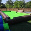 10x5m (33x16.5ft) vente en gros de table de billard de football gonflable en matériau Oxford pour jeux de sport interactifs de jeu de balle de billard avec ventilateur et 16 balles