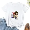 女性のポロスアズマンガTシャツの女性服半袖ティー面白いプレーンTシャツ女性用