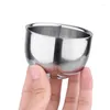 Mugs Selling 120ML/200ML Double Layer Soap Cup Heat Insulation Smooth Stainless Steel Shaving Bowl Drinkware Student