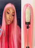 Pink Wig Colored Human Hair Wigs Brazilian Straight 13x4 Lace Front Wig 826 Inches Pre plucked Ombre Lace Wig Remy 15016705097917464