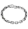 Bracelet de couleur argent Sterling 925 pour hommes, chaîne à maillons hautement polie, Vintage Punk Rock Biker, bijoux pour hommes 9732717