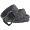 Belts Men's Belt Fashion Canvas Material Alloy Needle Button Knitted Versatile Jeans Decoration