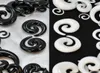 Черно-белый P32 100 шт. микс 8 размеров 2 цвета акриловые украшения для тела спиральные конусные беруши4572251