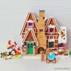 Bloki 1691pcs Święty Mikołaj Claus Gingerbread House Building Builds Cegły 10267 Elk Gingerbread Man Villa