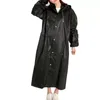 Raincoats 145 68CM EVA Unisex Raincoat Thickened Waterproof Rain Coat Women Men Black Camping Rainwear Suit Outdoor Slicker