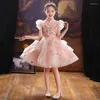 Girl Dresses Style For Girls Elegant Pageant Ball Gown Flower Kid Birthday Wedding Party Evening Frock High-end Princess