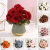 Decorative Flowers Realistic Artificial Chrysanthemum Bouquet Fake Flower Plastic False Plant Ornament Home Wedding Decoration