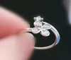 2019 New Winter 100 925 Sterling Silver European Jewelry Fourpetal Flowers Ed Ring Fashion Charm Ring69447047793753