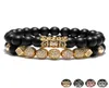 Boule de cristal ethnique creux Rivet bracelets porte-bonheur ensemble pour femmes hommes bijoux mat perlé Bracelet accessoires 3502184