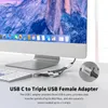 Typ C do Dual USB OTG Adapter USB 2.0 Type-C rozszerzanie danych ładowanie Braid Cabo dla Galaxy S22 240126