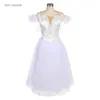 Stage Wear White Professional Romantic Ballet Dance Tutu Adult Girls Customized Ballerina Costume Dancing Dress With Adjustable Hook Back