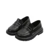 Barn läderskor för pojkar flickor barn loafers slip-on school lägenheter avslappnade sneakers för bröllop formella tillfällen parti 21-36 240118