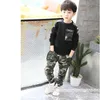 Kinder Sport Kleidung Sets Jungen Trainingsanzug Herbst Camouflage Kinder Tops Hosen 2Pcs Kit Outfit Teenager Jungen Camouflage Trainingsanzug 240118