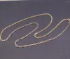 Kedjor äkta AU750 Pure Solid 18k Yellow Gold Chain Men Kvinnor 1,6 mm Lucky Square O Curb Link Halsband 4-4.2G Stämpel