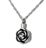 Bijoux de crémation Collier d'urne rose pour cendres souvenir pendentif commémoratif médaillon en acier inoxydable collier de souvenir étanche 3455375