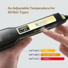 Kipozi Professional Hair Strainter Flat Iron med digital LCD -skärm Dubbelspänning Instant värme Curling Iron 240119
