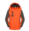 Giacche da uomo impermeabili antivento per uomini e donne coppie lavoro all'aperto alpinismo giacca con cappuccio logo stampato personalizzato